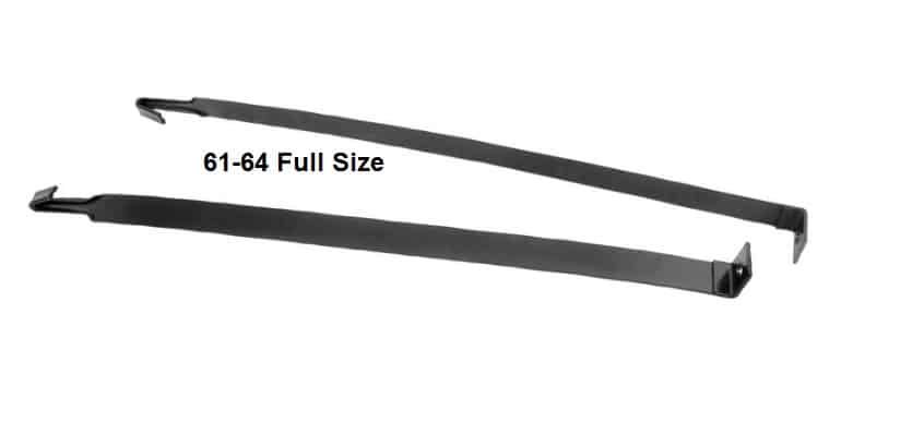 Fuel Tank Strap set: 61-64 Full Size Impala, Parisienne, Belair, Laurentian.